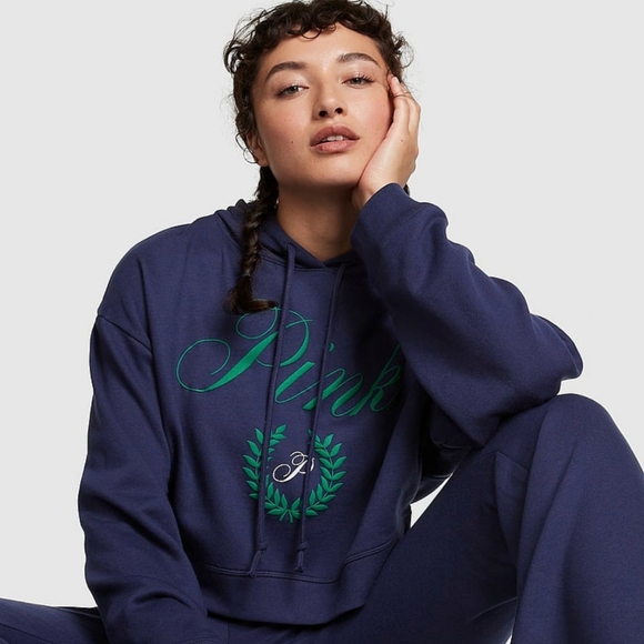 PINK Fleece‎ Crop Hoodie - Picture 3 of 5